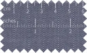 Gun Powder Black/White 2Ply Herringbone, 2Ply 100% Cotton