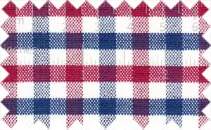 Regal Blue/Shiraz/White 2Ply Pinpoint Checks, 2Ply 100% Cotton