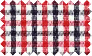 Milano Red/Black/White Checks, 100% Cotton
