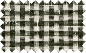 Seaweed Green/White Checks, 100% Cotton