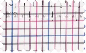 Multicolored windowspane checks, 100% cotton - The stripes colors include cannon pink, wild blue, brown, deep pink, light gray