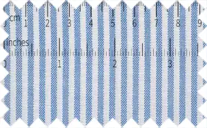 Polo Blue/White 2Ply Pinpoint Stripes, 100% 2Ply Cotton