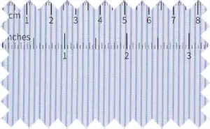 Polo Blue/White Stripes, Cotton/Polyester Blends - The fabric has a smooth feel
