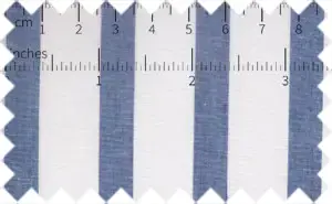 Lynch Blue wide stripes, 100% cotton - The fabric is somewhat see-through