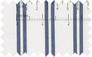 Comet Blue/Smoke White Wide Stripes, 100% Cotton
