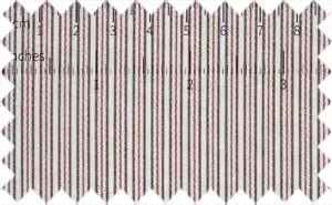 Tosca Red/Black/Snow White Stripes, 65% Cotton/35% Polyester