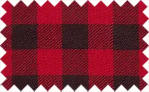 Shiraz Red/Black Flannel Checks, 100% Cotton