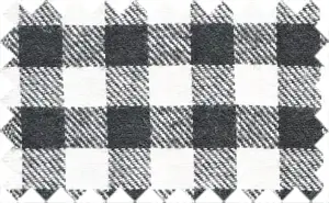 Black/White Flannel checks, 45% cotton/55% Polyester