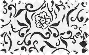 Black/White Printed Pattern, 100% Polyester