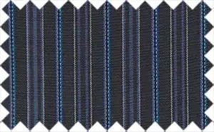 Ming Blue/ Waikawa Gray/White over Black Stripes, 35% cotton/75% polyester