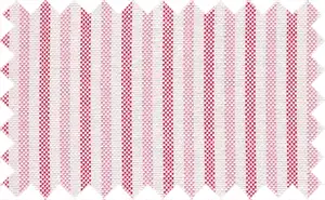 Cabaret Red/Pink Lace/White Pinpoint Stripes, 65% cotton/35% polyester