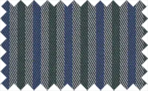 Eastbay Blue/Slate Green/Silver Stripes, 35% cotton/65% polyester - Soft feel and shiny texture