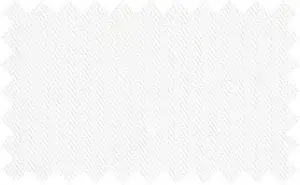 White narrow herringbone, 60% cotton/40% polyester