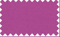 Mulberry, 35% cotton, 65% polyester. Soft feel with a shine. The color is reddish-purple or magenta-red.
