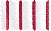 Dark Red/White Stripes, 100% cotton. Thin, breathable and somewhat see-through fabric.