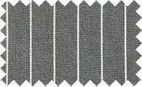 White stretchable pinstripes over gray, 80% cotton, 20% spandax