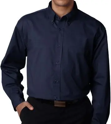 Custom Navy Dress Shirt