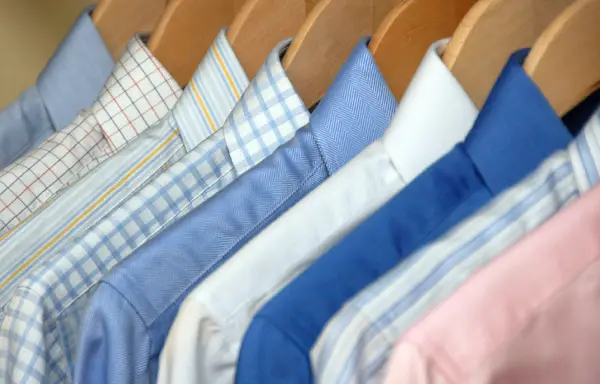 Shirts on hangers