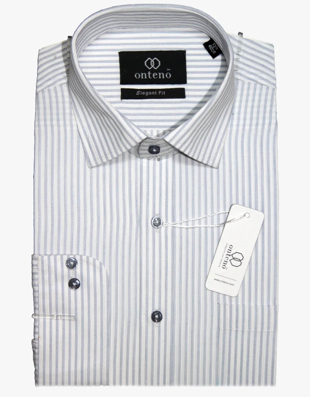 grey and white striped dress shirt Stanton 120s Grey Bengal Stripe Broadcloth Shirt