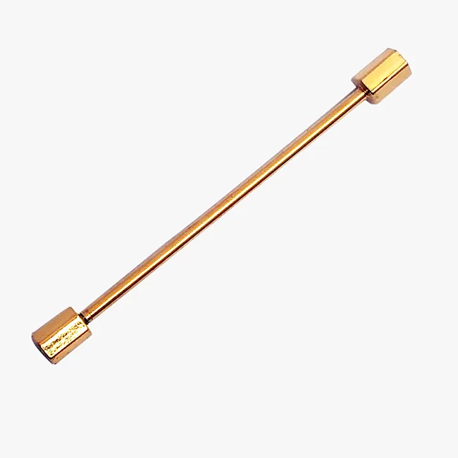 Hexagonal gold tie pin bar