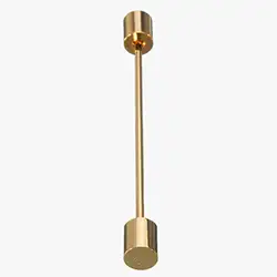 color: Cylindrical Gold collar pin bar