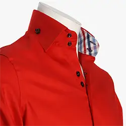 color: Men's Double Button Collar Red Shirt