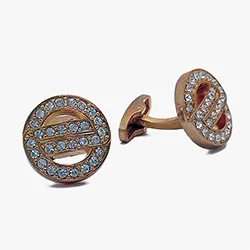 color: Light Yellow Round Cuff Link