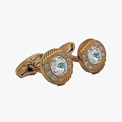 color: Red Round Cufflink