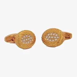 color: Blue Round Cufflink