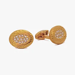 color: Blue Round Cufflink
