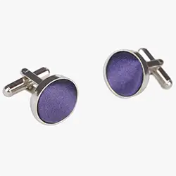 color: Dark Blue Round Cufflinks