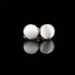 color: Silver Round Cufflinks