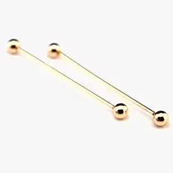 color: Golden ball collar pin bars