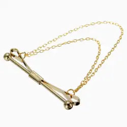color: Gold Clasp Bar with Chain