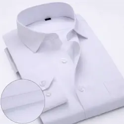 color: Men's White Twills Dress Shirts