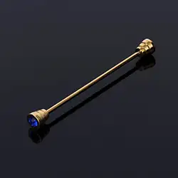 color: Gold pin bar with blue crystal