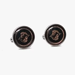 color: Round dolphins cufflinks