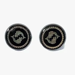 color: Round dolphins cufflinks
